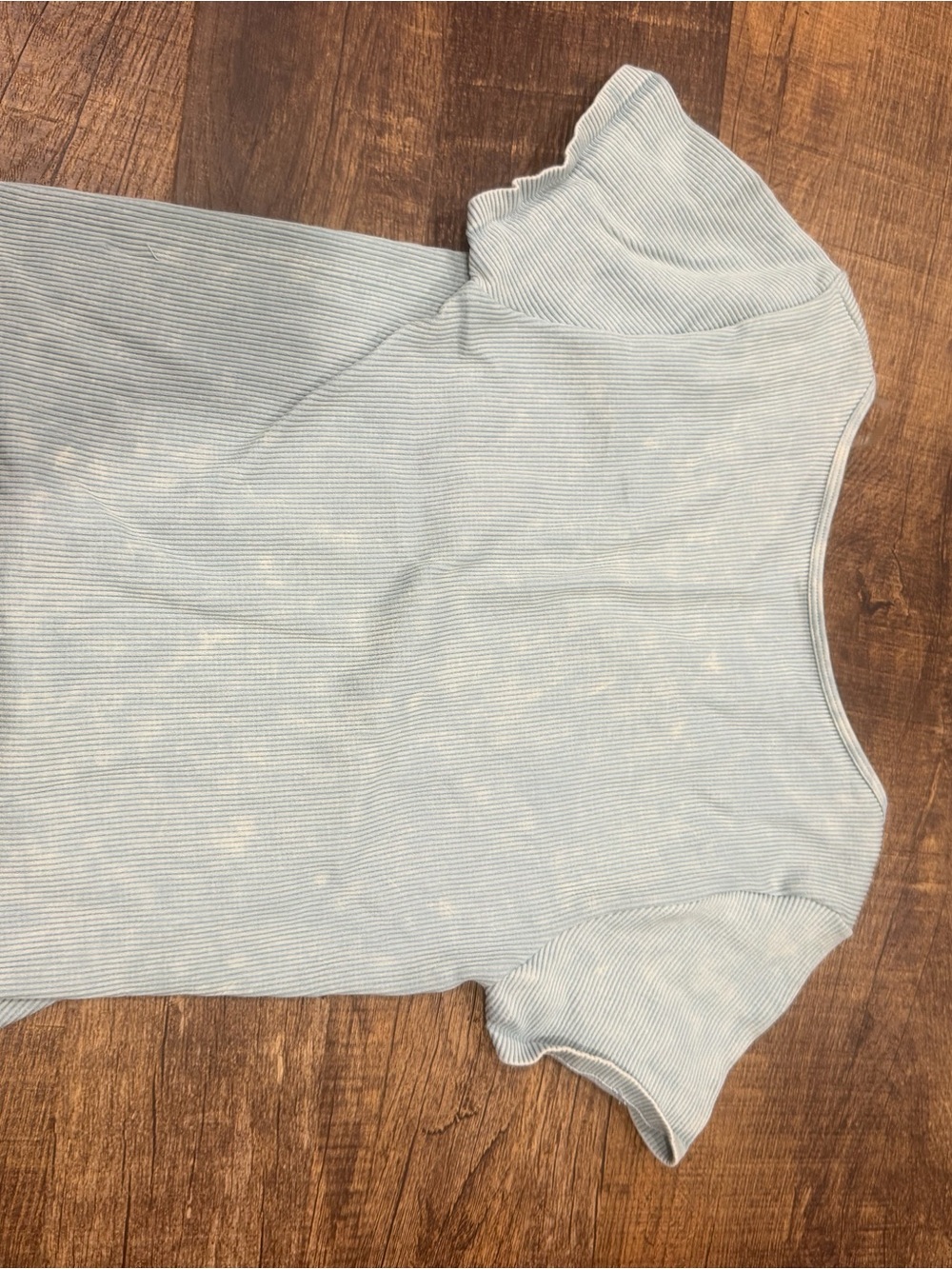 Women’s Light Blue Ribbed Tee - Picture 2 of 2